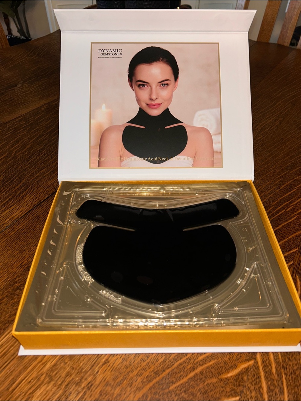 Dynamic Gemstone Black Neck & Décolletage Mask Quantity of 4